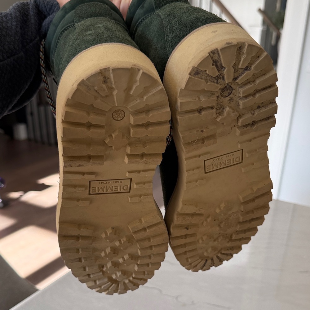 DIEMME Green Suede Lace-Up Boots - Picture 4 of 5
